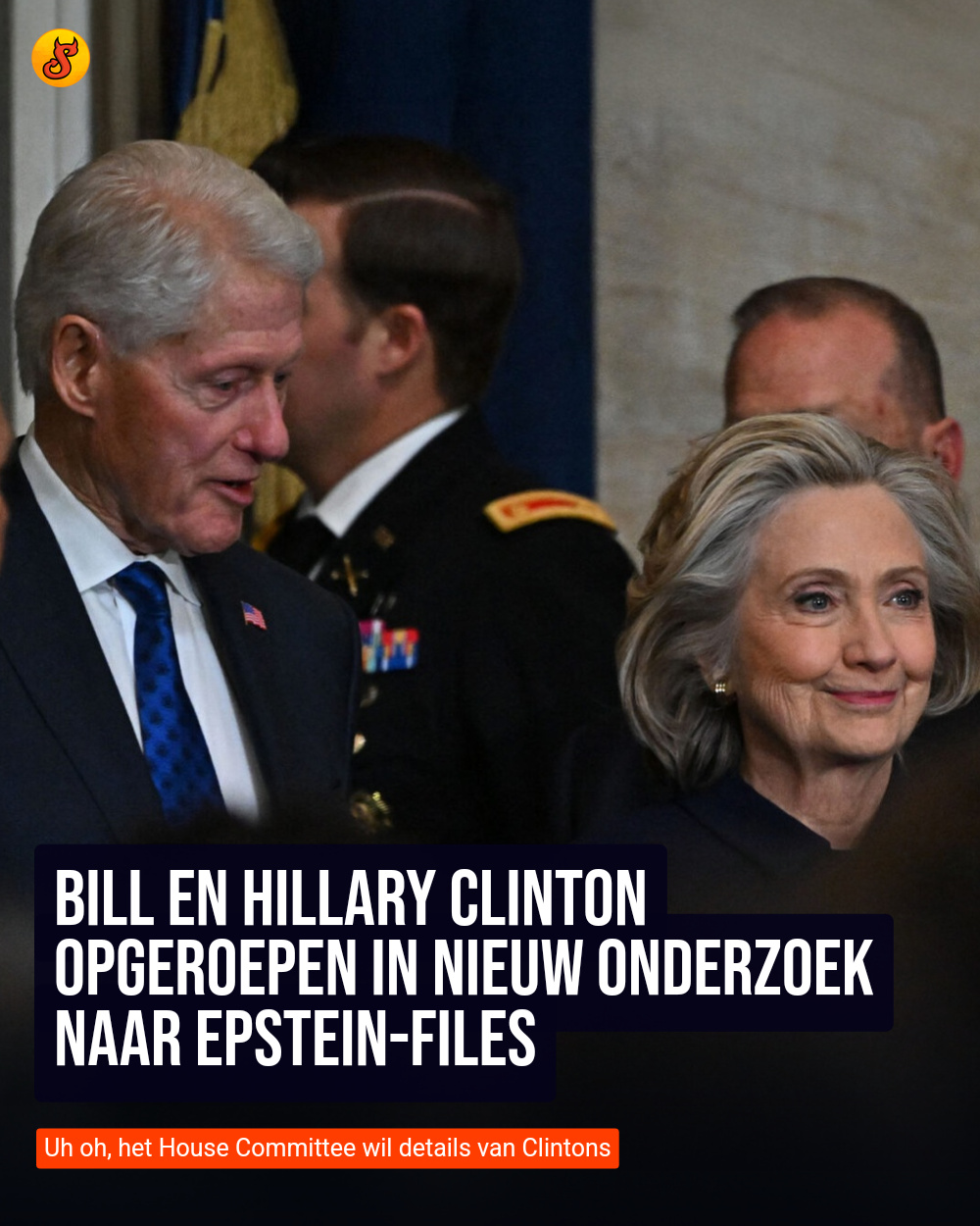 Bill en Hillary Clinton opgeroepen in nieuw onderzoek naar Epstein-files
