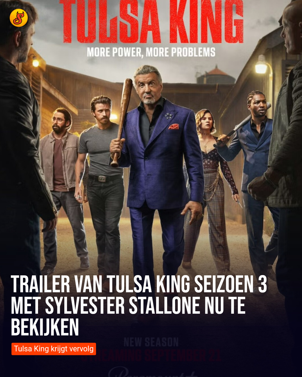 Trailer van Tulsa King seizoen 3 met Sylvester Stallone nu te bekijken