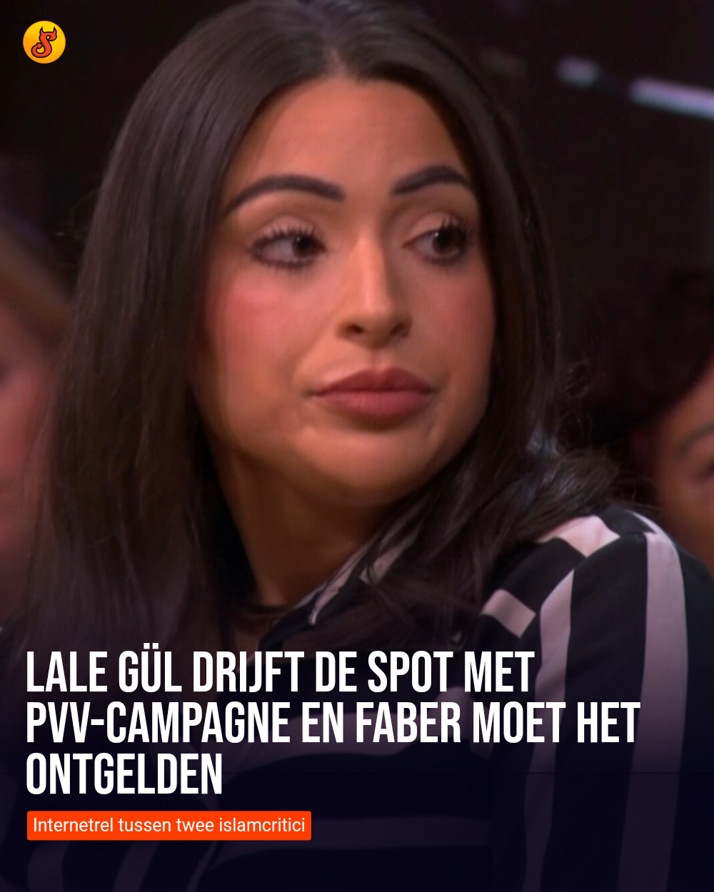 Lale Gül drijft de spot met PVV-campagne en Faber moet het ontgelden