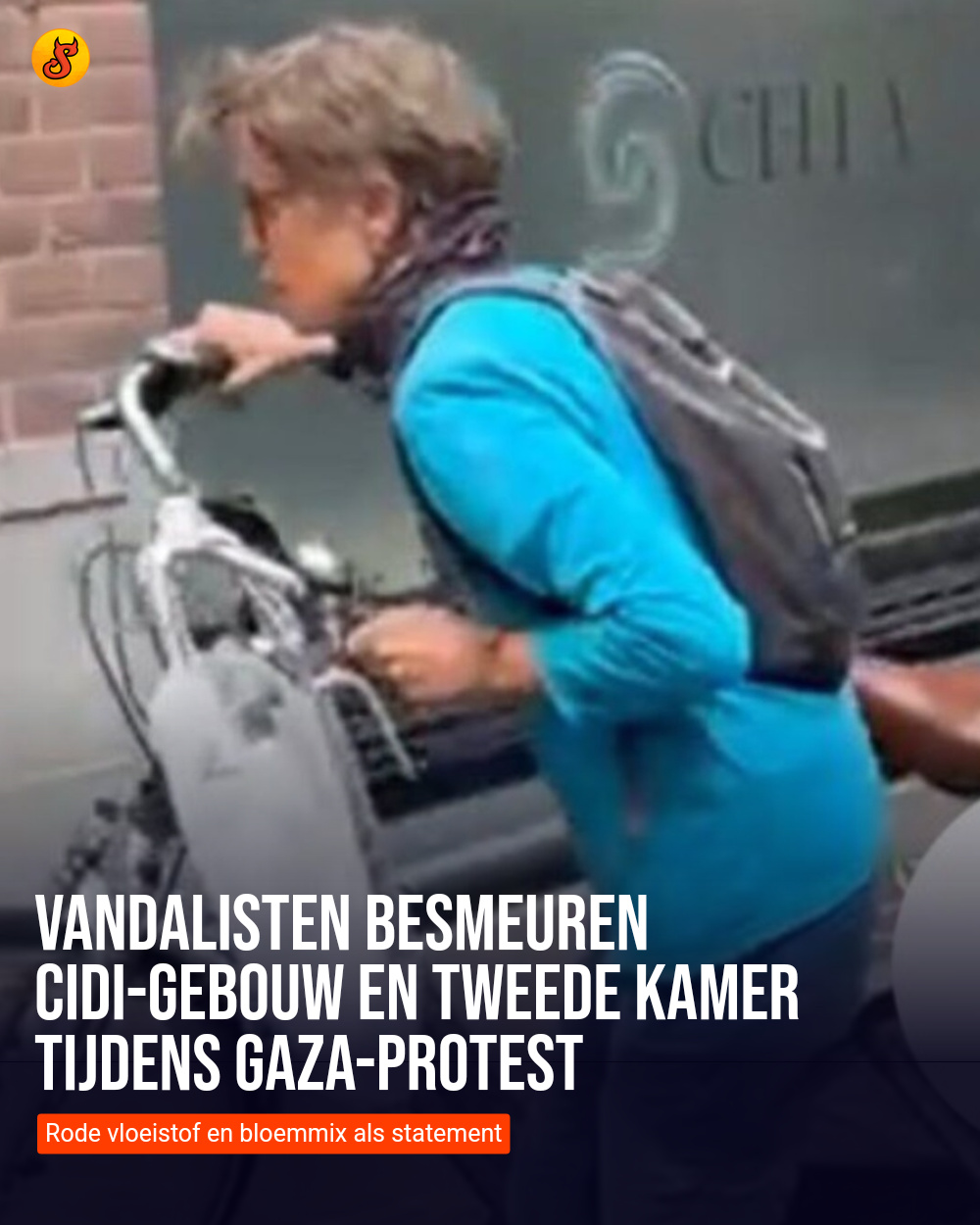 Vandalisten besmeuren CIDI-gebouw en Tweede Kamer tijdens Gaza-protest