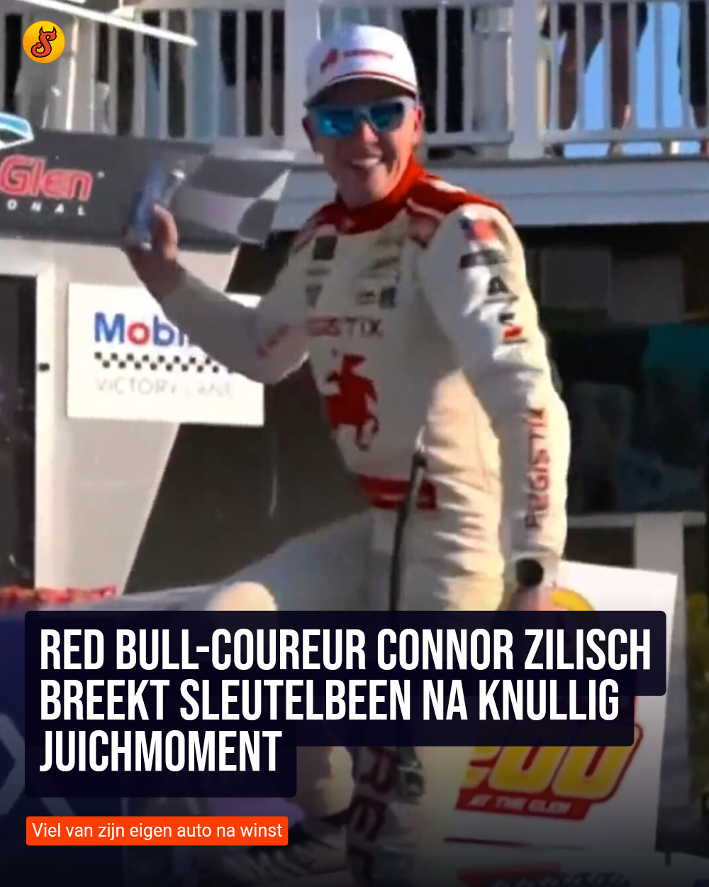 Red Bull-coureur Connor Zilisch breekt sleutelbeen na knullig juichmoment