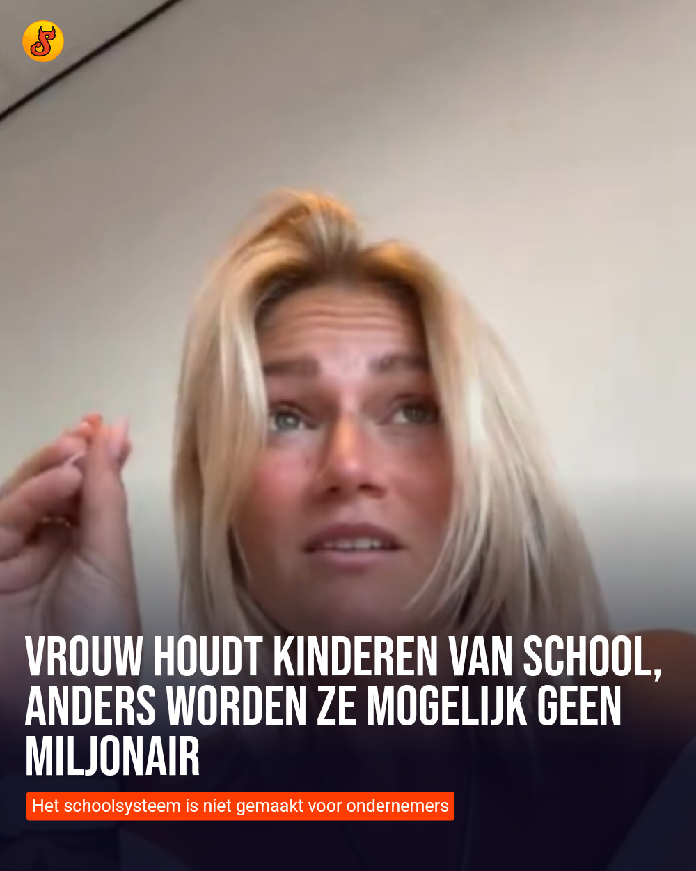 Vrouw houdt kinderen van school, anders worden ze mogelijk geen miljonair