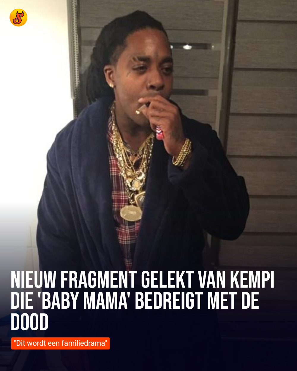 Nieuw fragment gelekt van Kempi die 'baby mama' bedreigt met de dood