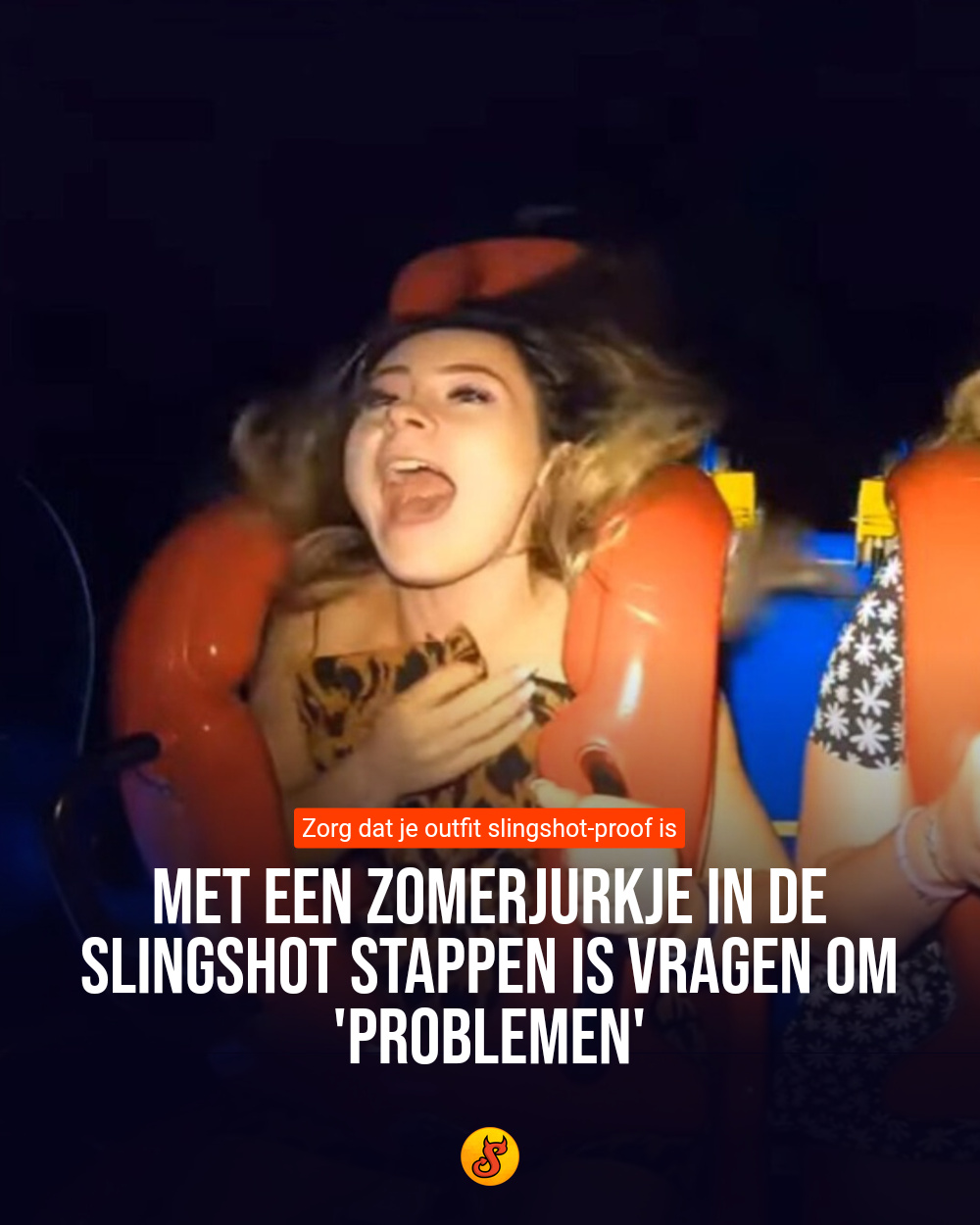 Met een zomerjurkje in de slingshot stappen is vragen om 'problemen'