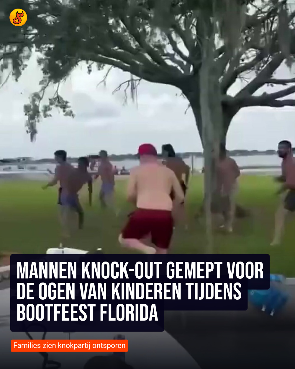 Mannen knock-out gemept voor de ogen van kinderen tijdens bootfeest Florida