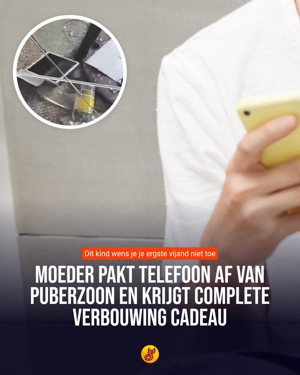 Moeder pakt telefoon af van puberzoon en krijgt complete verbouwing cadeau