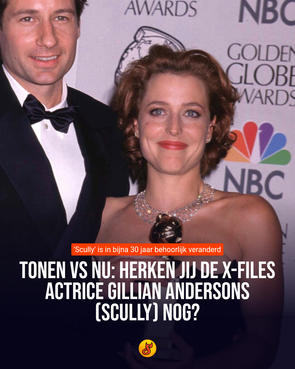 Tonen vs nu: Herken jij de X-Files actrice Gillian Andersons (Scully) nog?