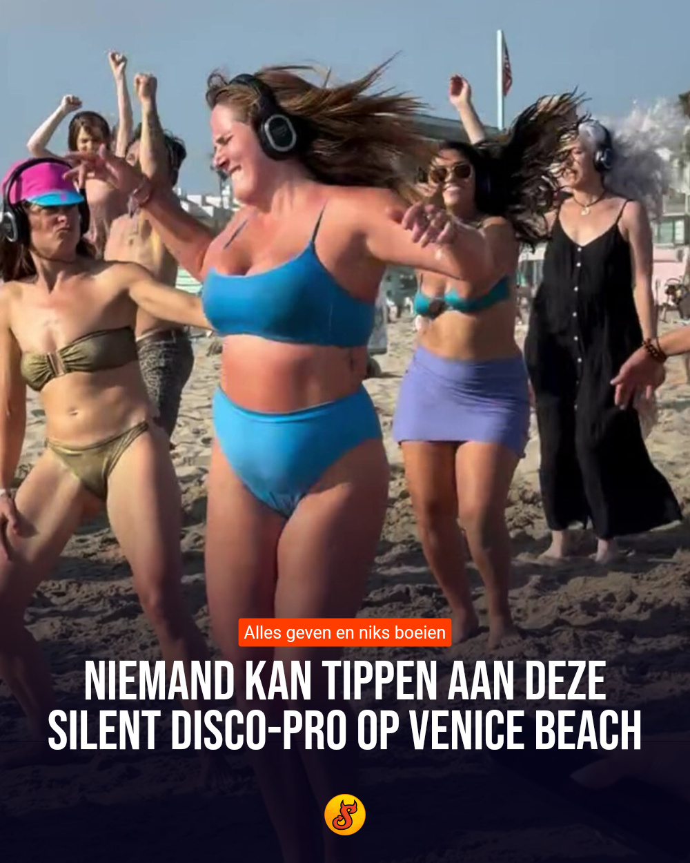 Niemand kan tippen aan deze silent disco-pro op Venice Beach