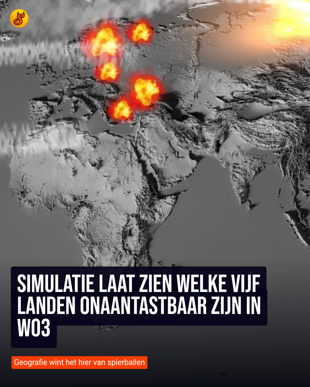 Simulatie laat zien welke vijf landen onaantastbaar zijn in WO3