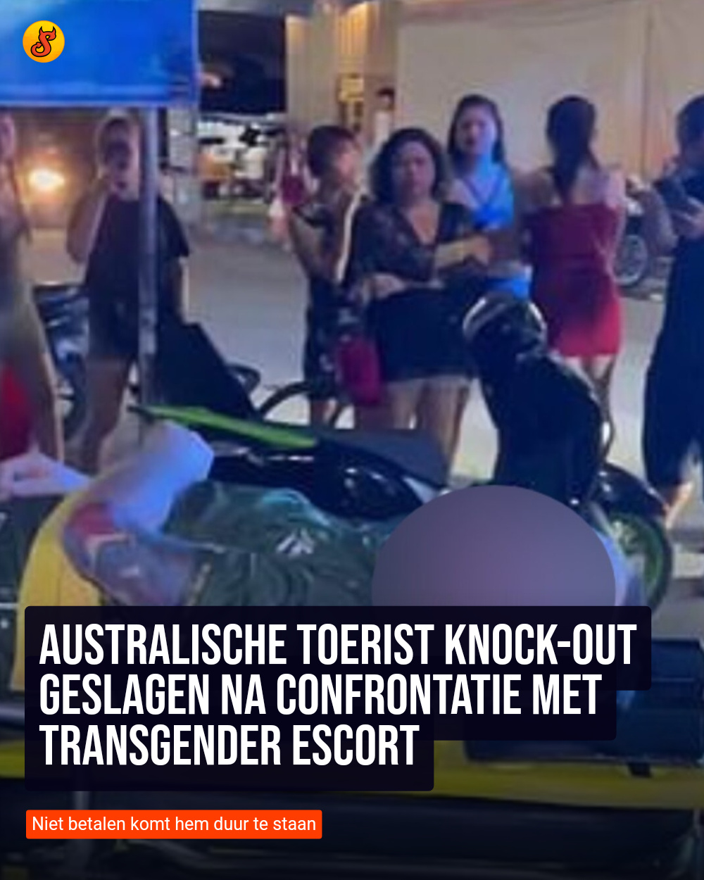 Australische toerist knock-out geslagen na confrontatie met transgender escort