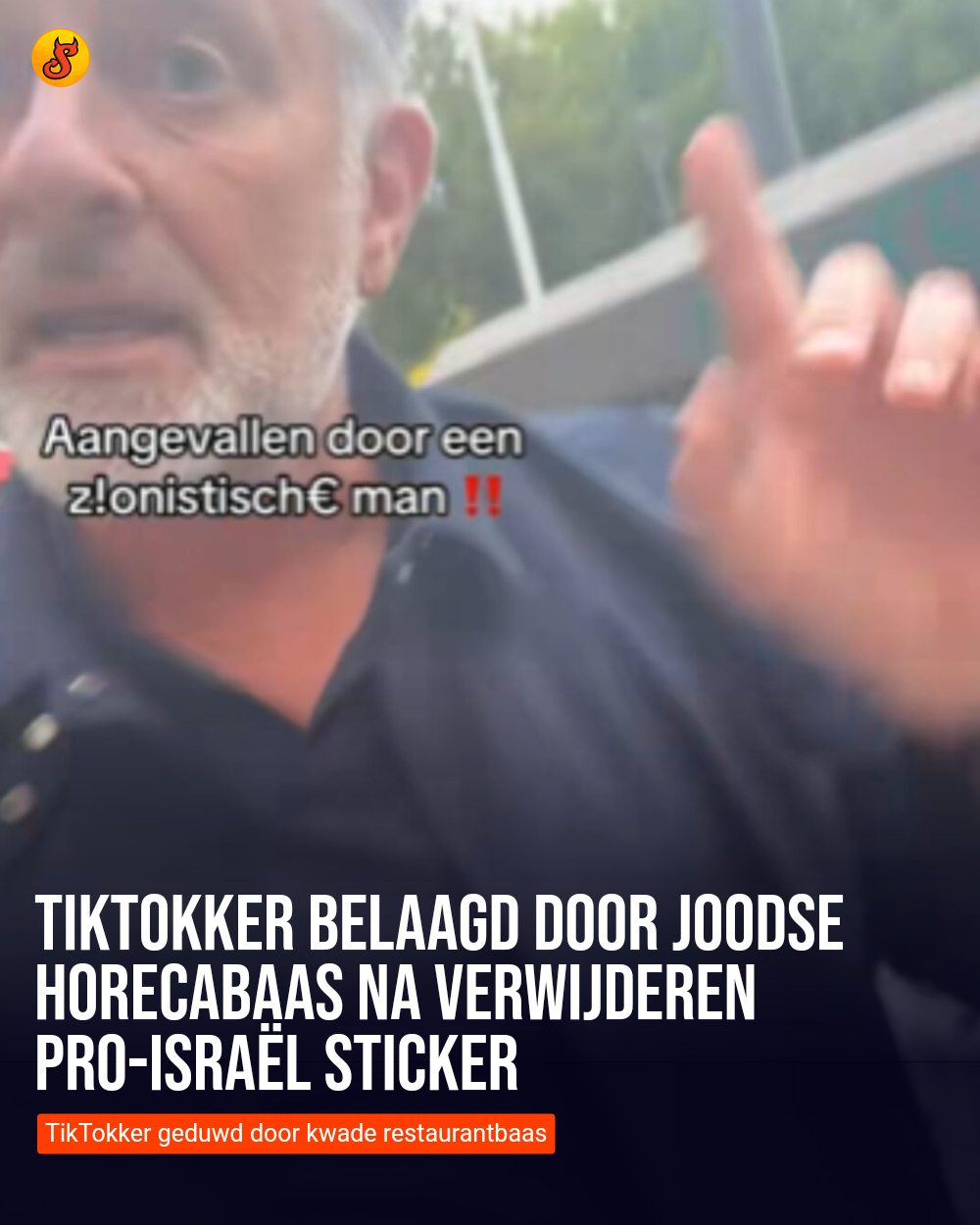 Tiktokker belaagd door Joodse horecabaas na verwijderen Pro-Israël sticker