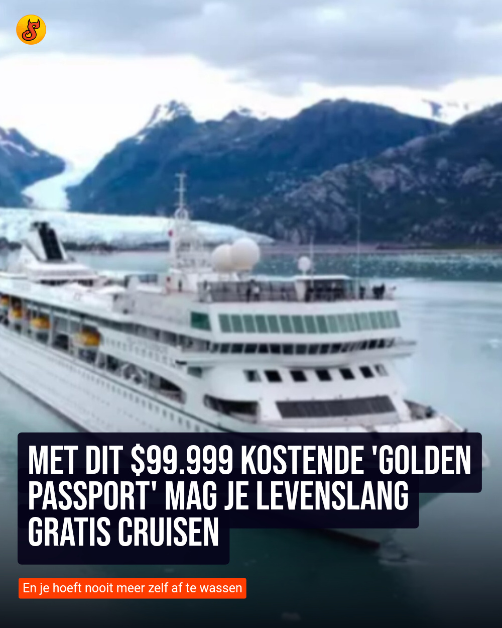 Met dit $99.999 kostende 'Golden Passport' mag je levenslang gratis cruisen