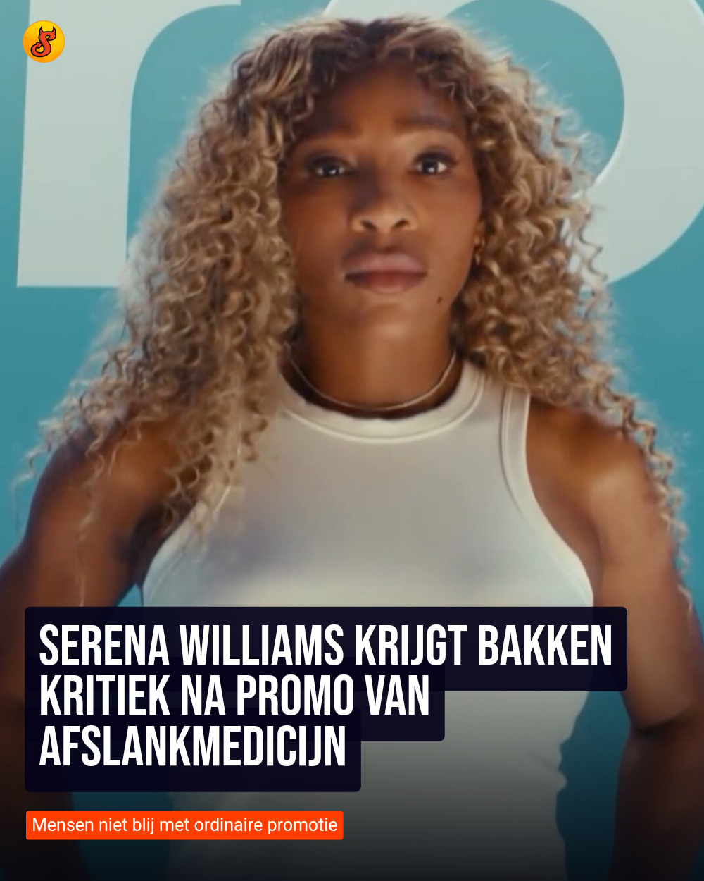 Serena Williams krijgt bakken kritiek na promo van afslankmedicijn
