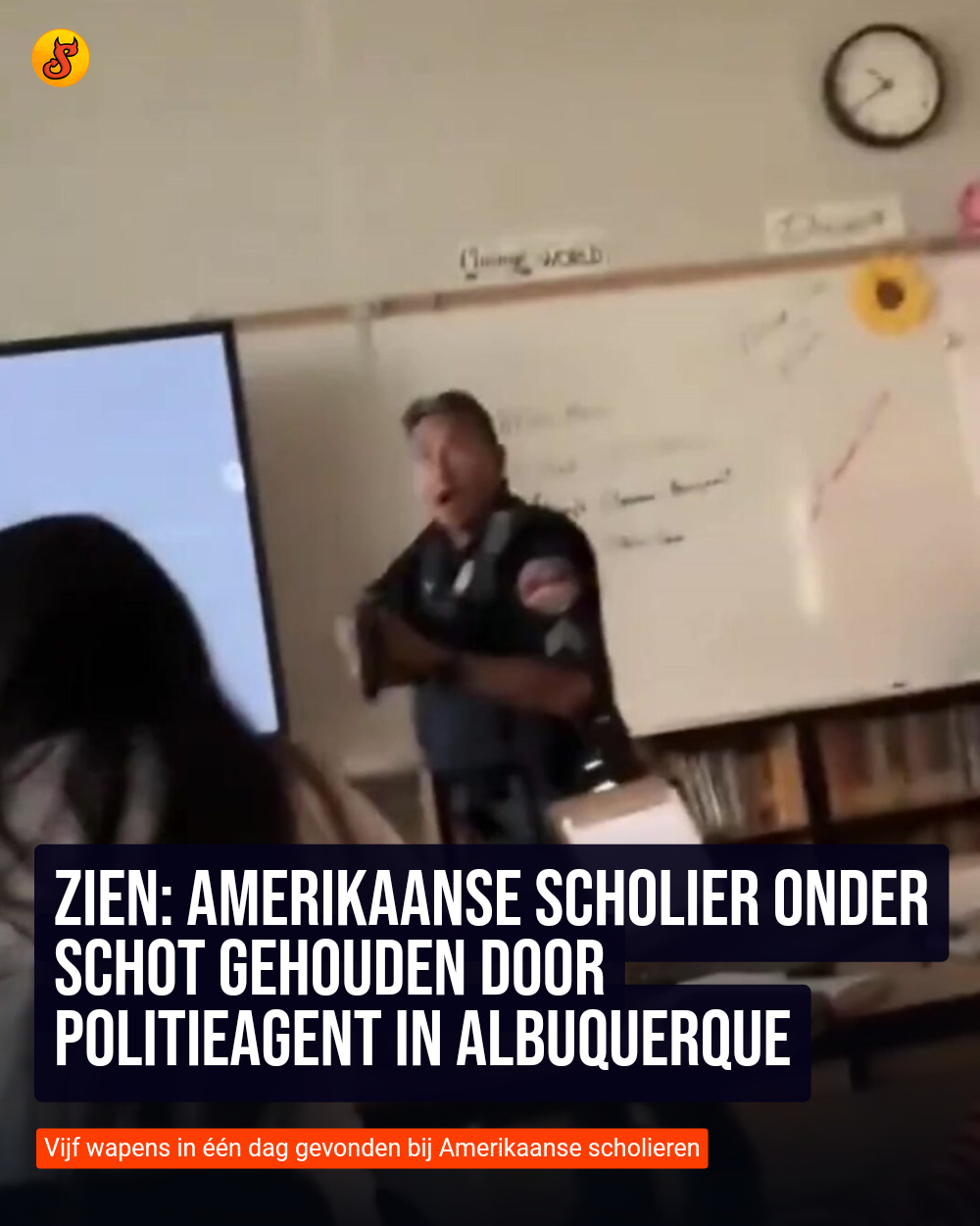 Zien: Amerikaanse scholier onder schot gehouden door politieagent in Albuquerque