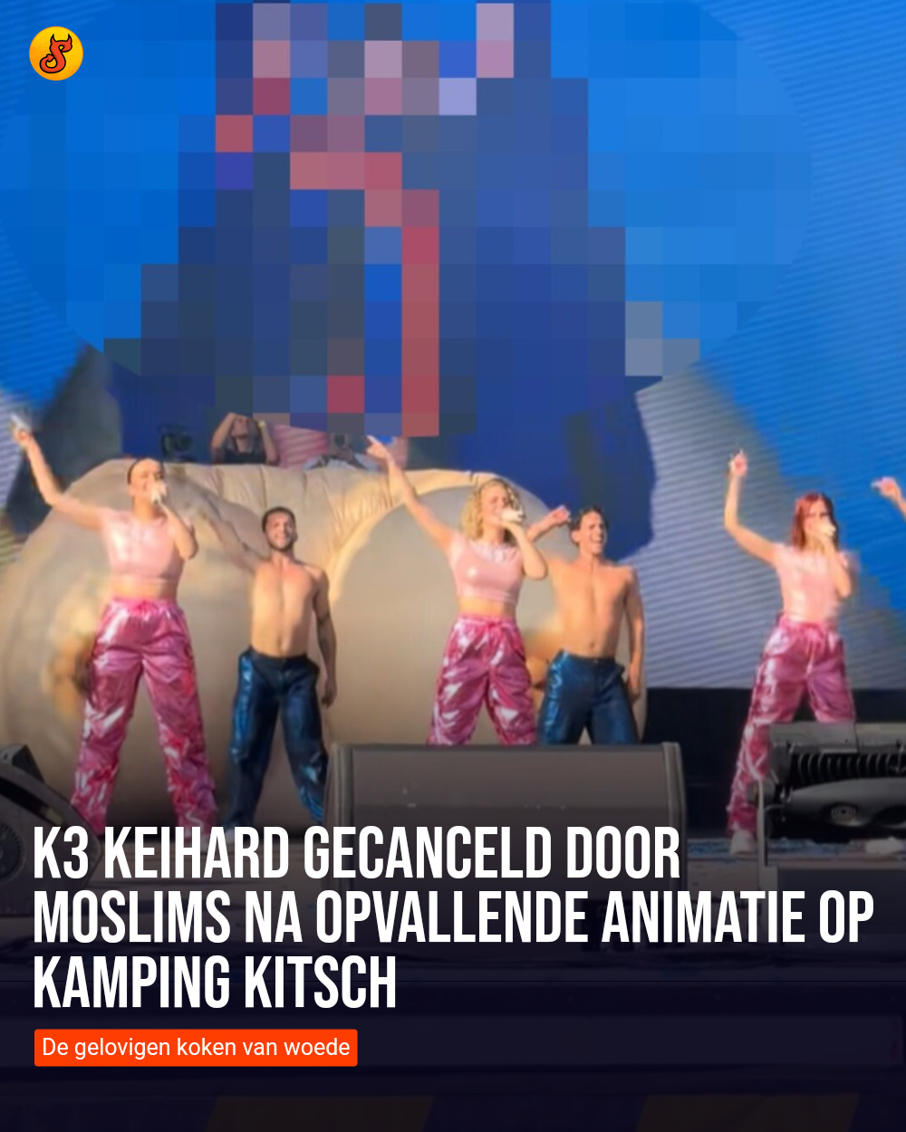 K3 keihard gecanceld door moslims na opvallende animatie op Kamping Kitsch