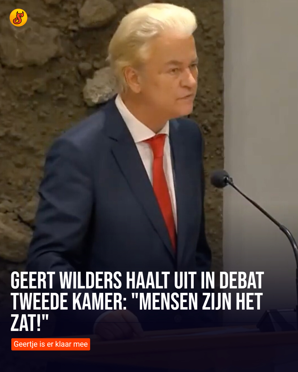 Geert Wilders haalt uit in debat Tweede Kamer: "Mensen zijn het zat!"