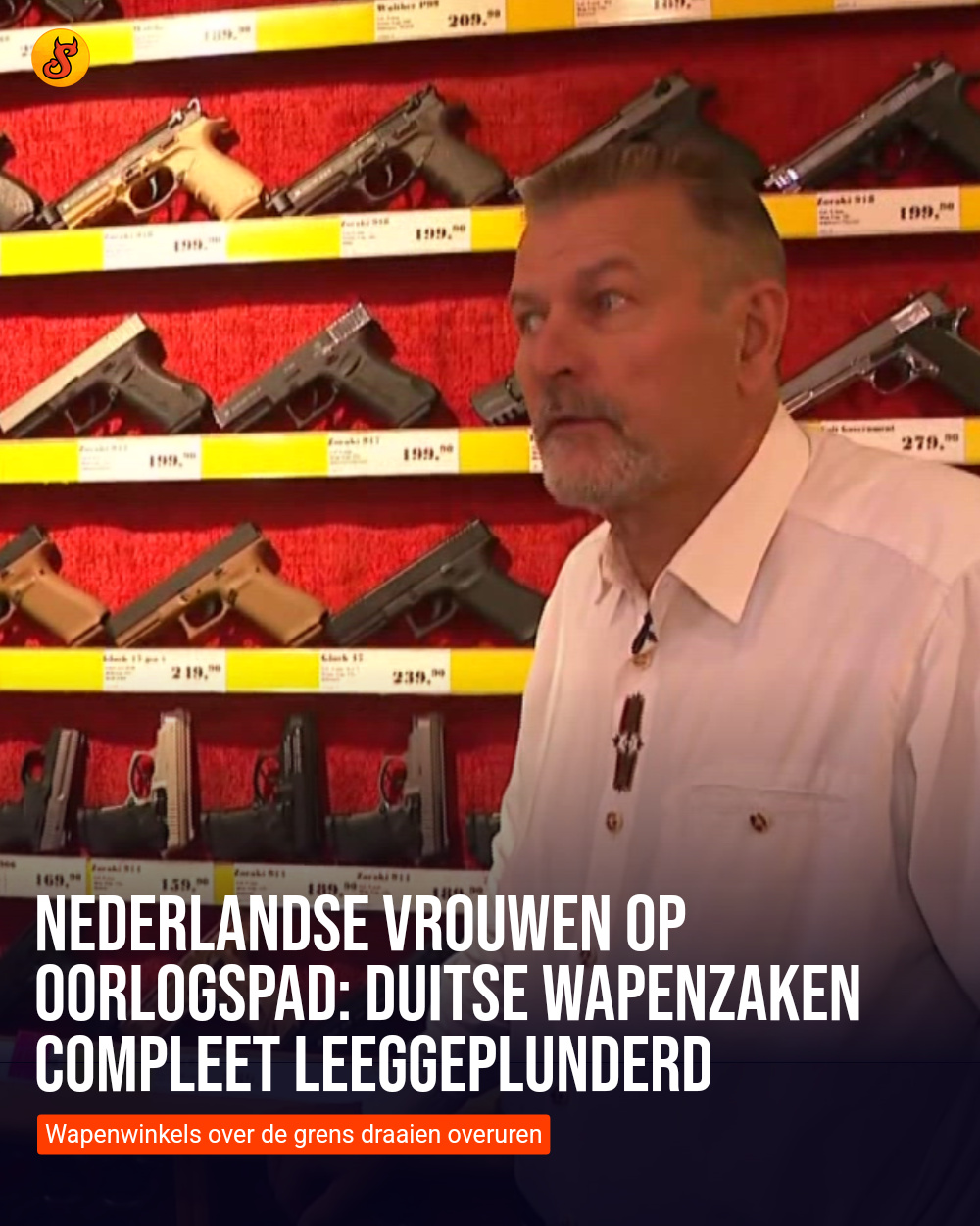 Nederlandse vrouwen op oorlogspad: Duitse wapenzaken compleet leeggeplunderd