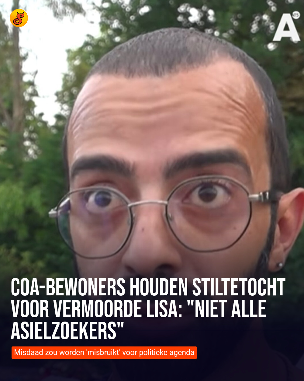 COA-bewoners houden stiltetocht voor vermoorde Lisa: "Niet alle asielzoekers"