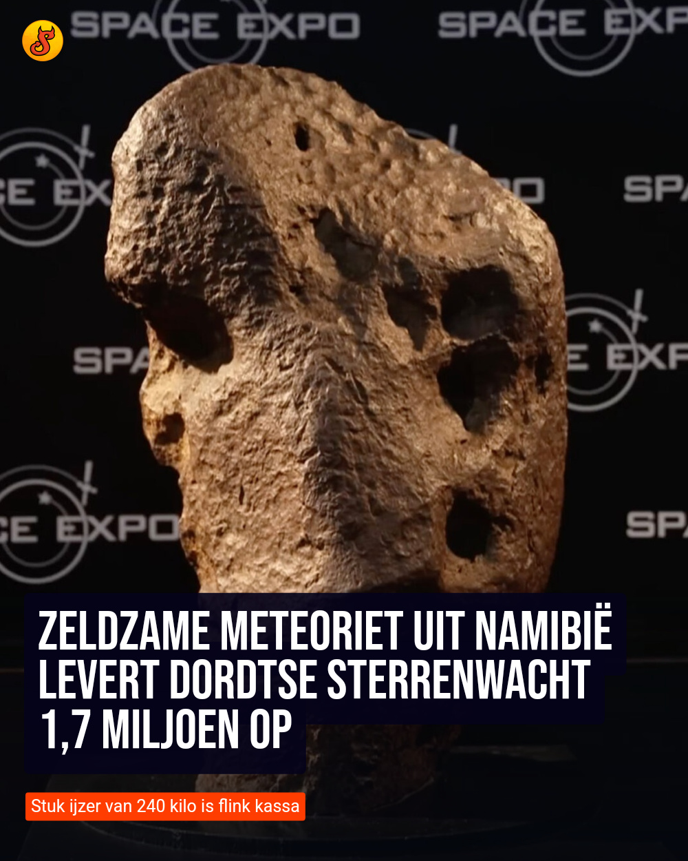 Zeldzame Meteoriet uit Namibië levert Dordtse sterrenwacht 1,7 miljoen op