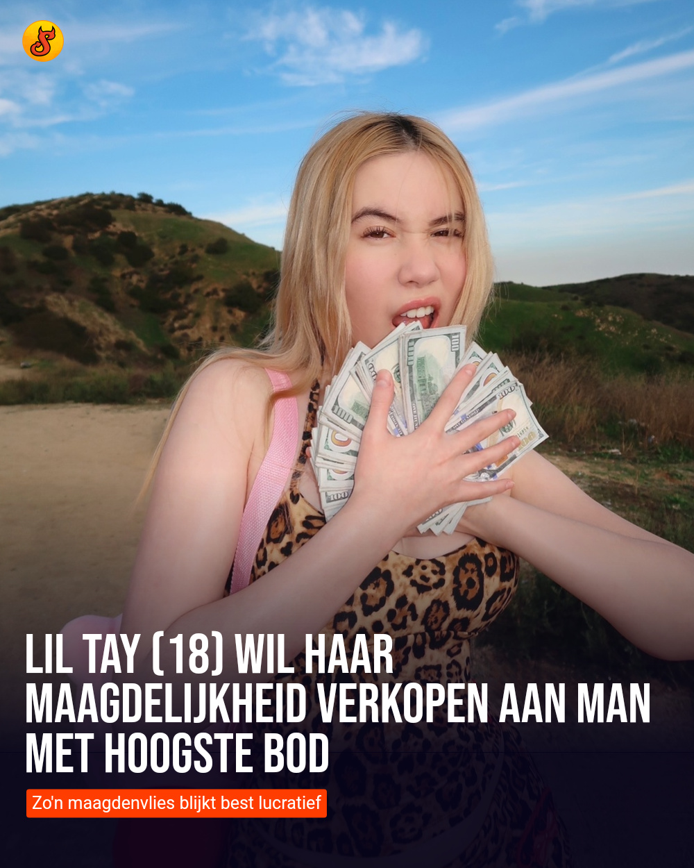 Lil Tay (18) wil haar maagdelijkheid verkopen aan man met hoogste bod