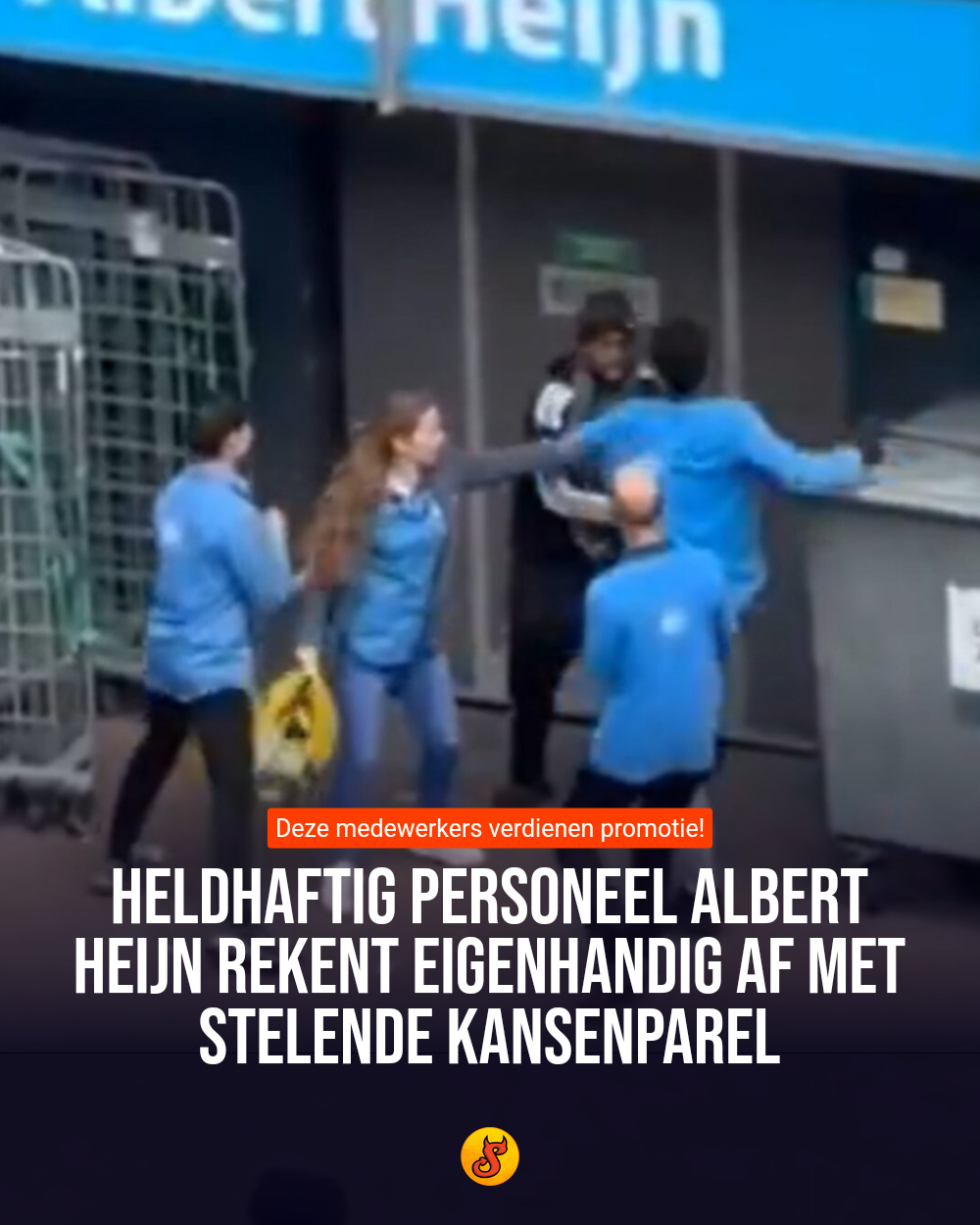 Heldhaftig personeel Albert Heijn rekent eigenhandig af met stelende kansenparel