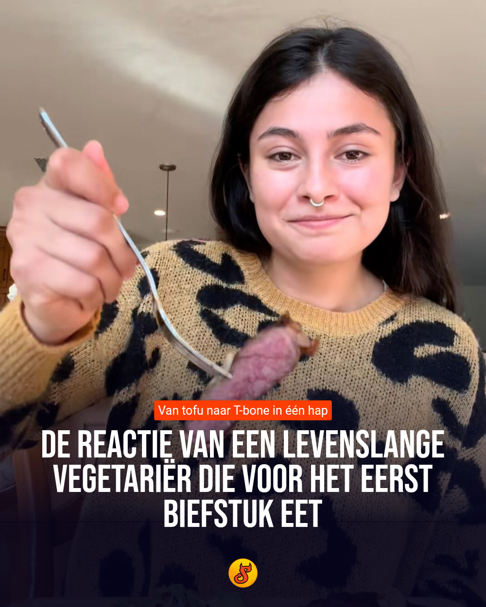 De reactie van een levenslange vegetariër die voor het eerst biefstuk eet
