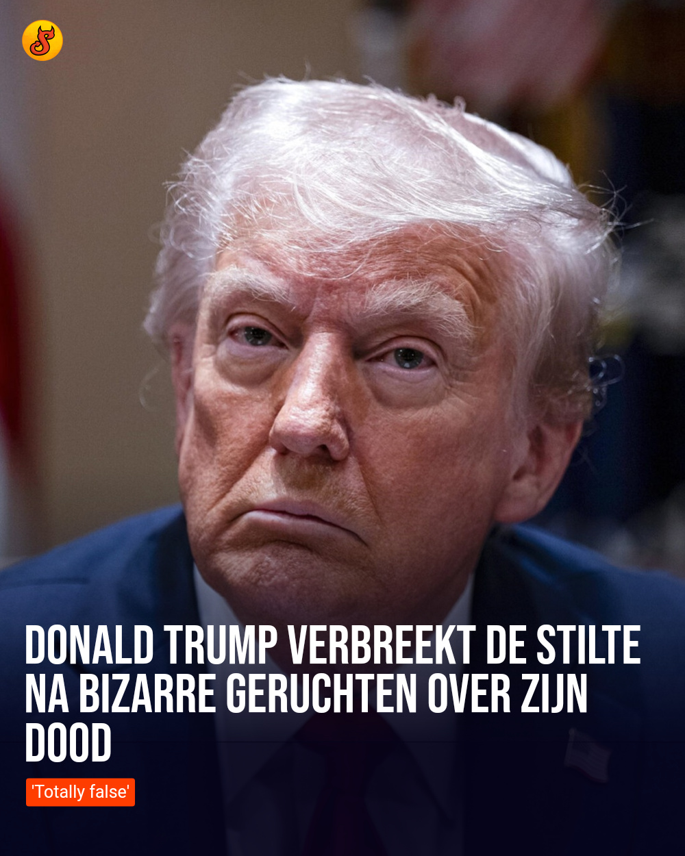 Donald Trump verbreekt de stilte na bizarre geruchten over zijn dood