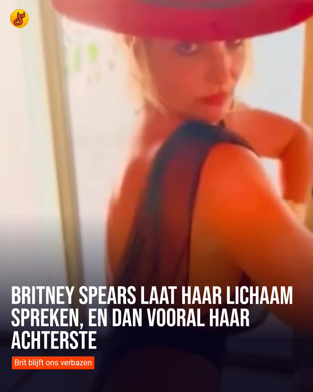 Britney Spears laat haar lichaam spreken, en dan vooral haar achterste
