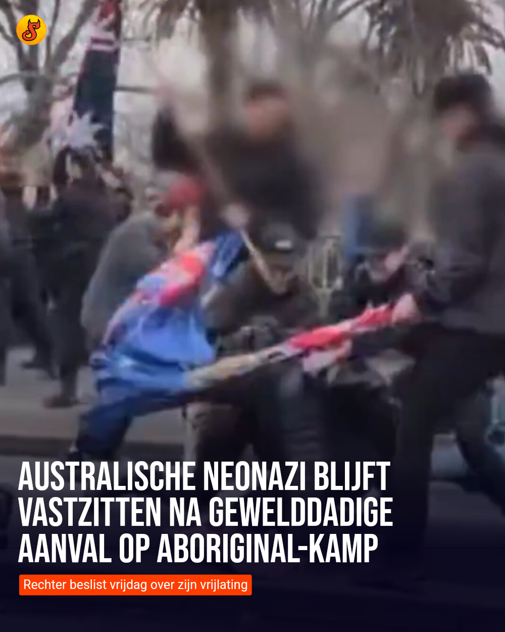 Australische neonazi blijft vastzitten na gewelddadige aanval op Aboriginal-kamp
