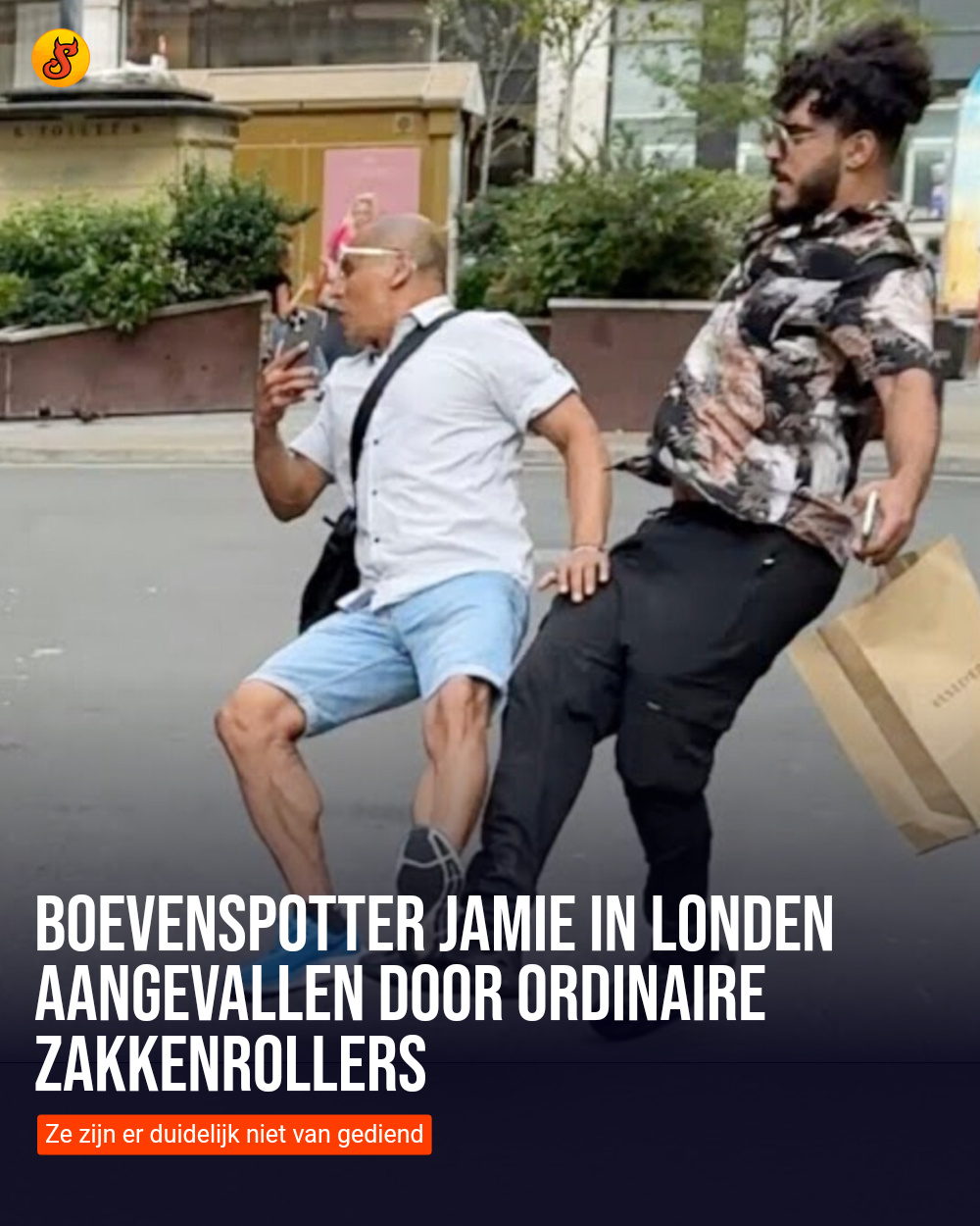 Boevenspotter Jamie in Londen aangevallen door ordinaire zakkenrollers
