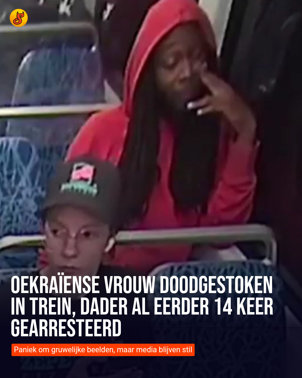 Oekraïense vrouw doodgestoken in trein, dader al eerder 14 keer gearresteerd