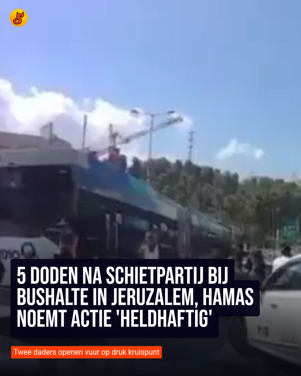 5 doden na schietpartij bij bushalte in Jeruzalem, Hamas noemt actie 'heldhaftig'