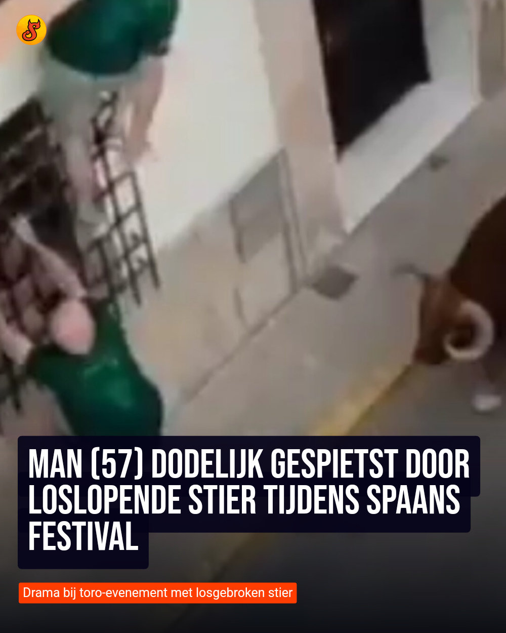 Man (57) dodelijk gespietst door loslopende stier tijdens Spaans festival
