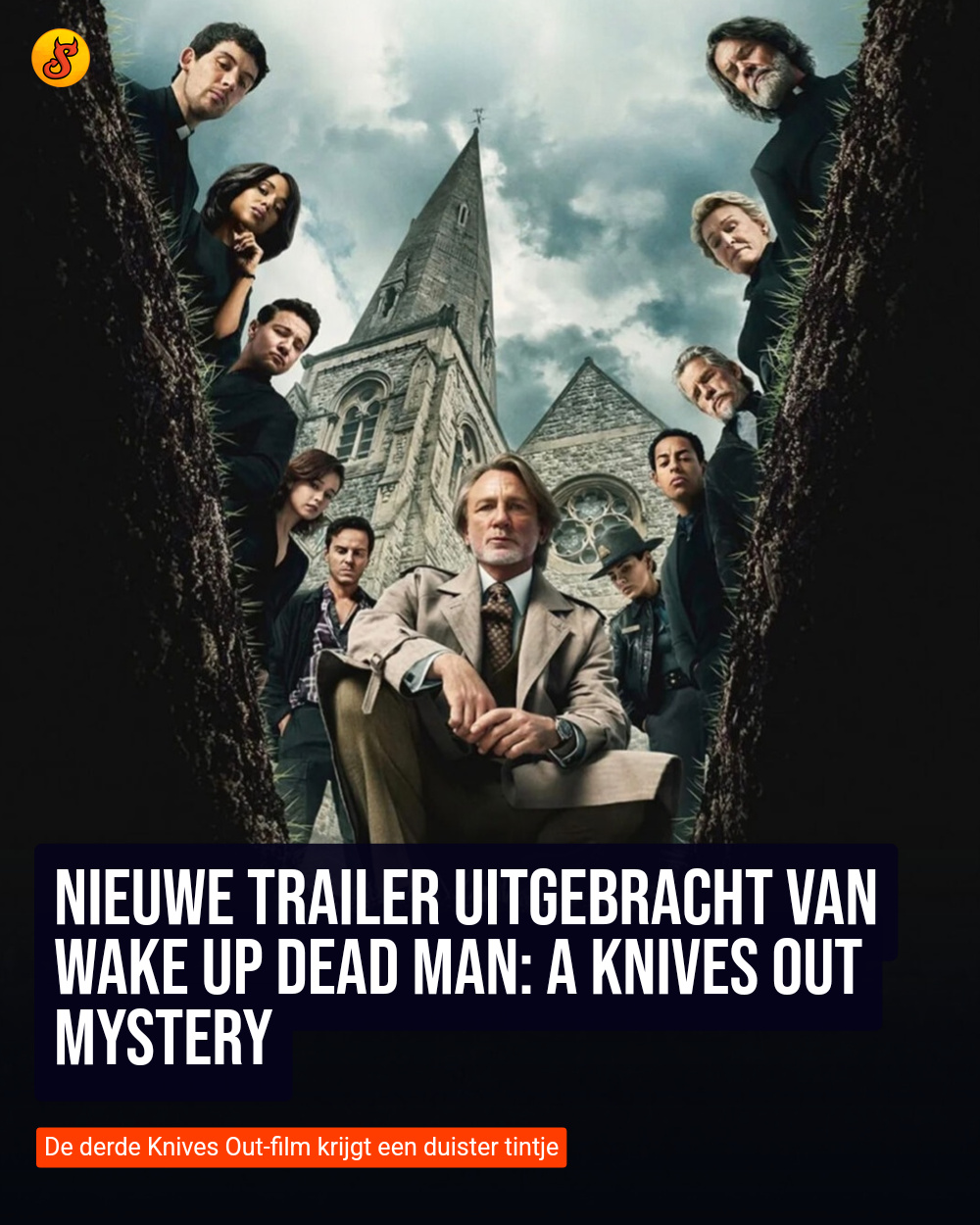 Nieuwe trailer uitgebracht van Wake Up Dead Man: A Knives Out Mystery