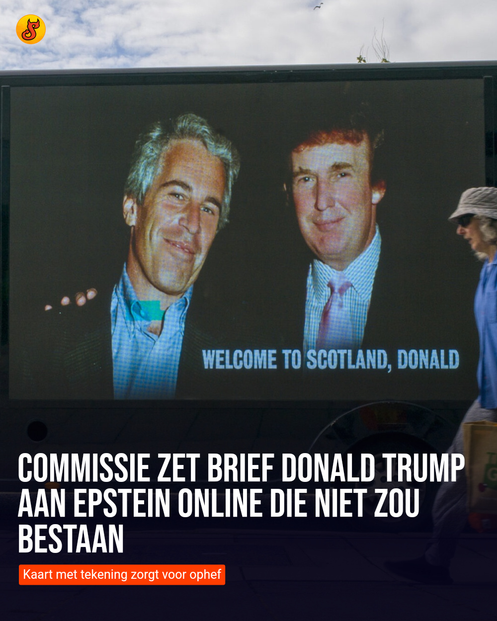 Commissie zet brief Donald Trump aan Epstein online die niet zou bestaan