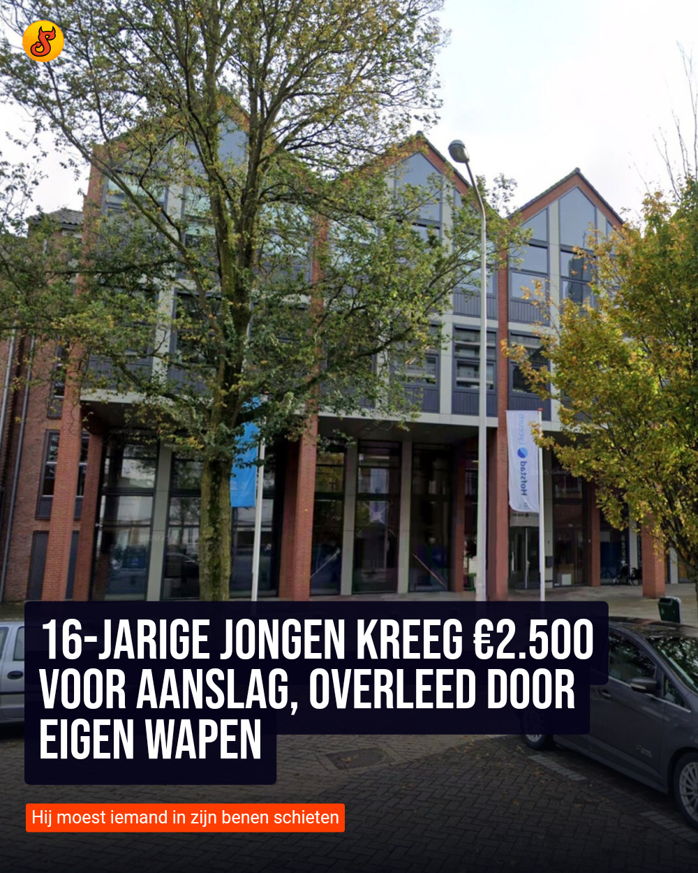 16-jarige jongen kreeg €2.500 voor aanslag, overleed door eigen wapen