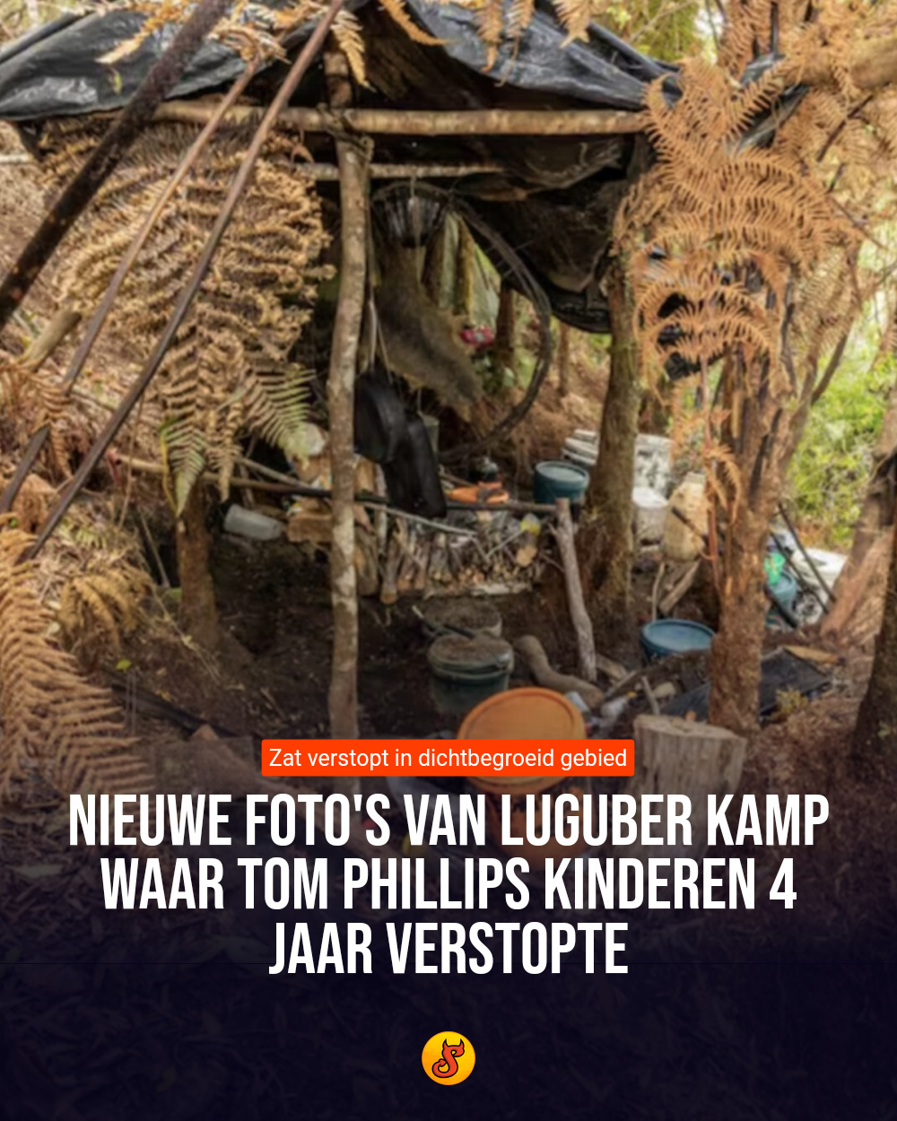 Nieuwe foto's van luguber kamp waar Tom Phillips kinderen 4 jaar verstopte