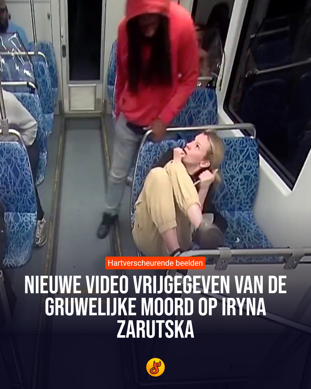 Nieuwe video vrijgegeven van de gruwelijke moord op Iryna Zarutska