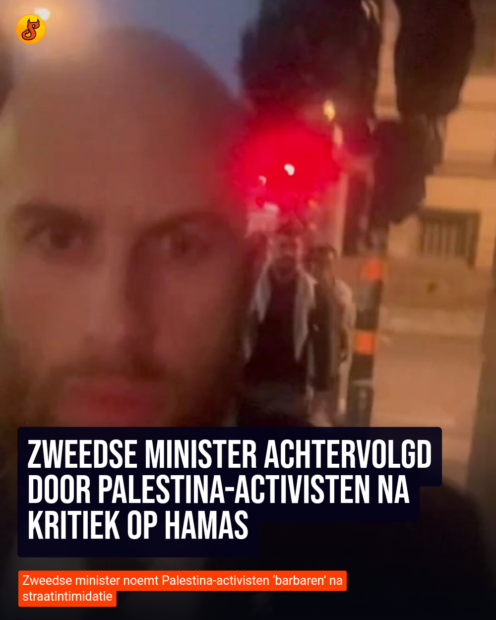 Zweedse minister achtervolgd door Palestina-activisten na kritiek op Hamas