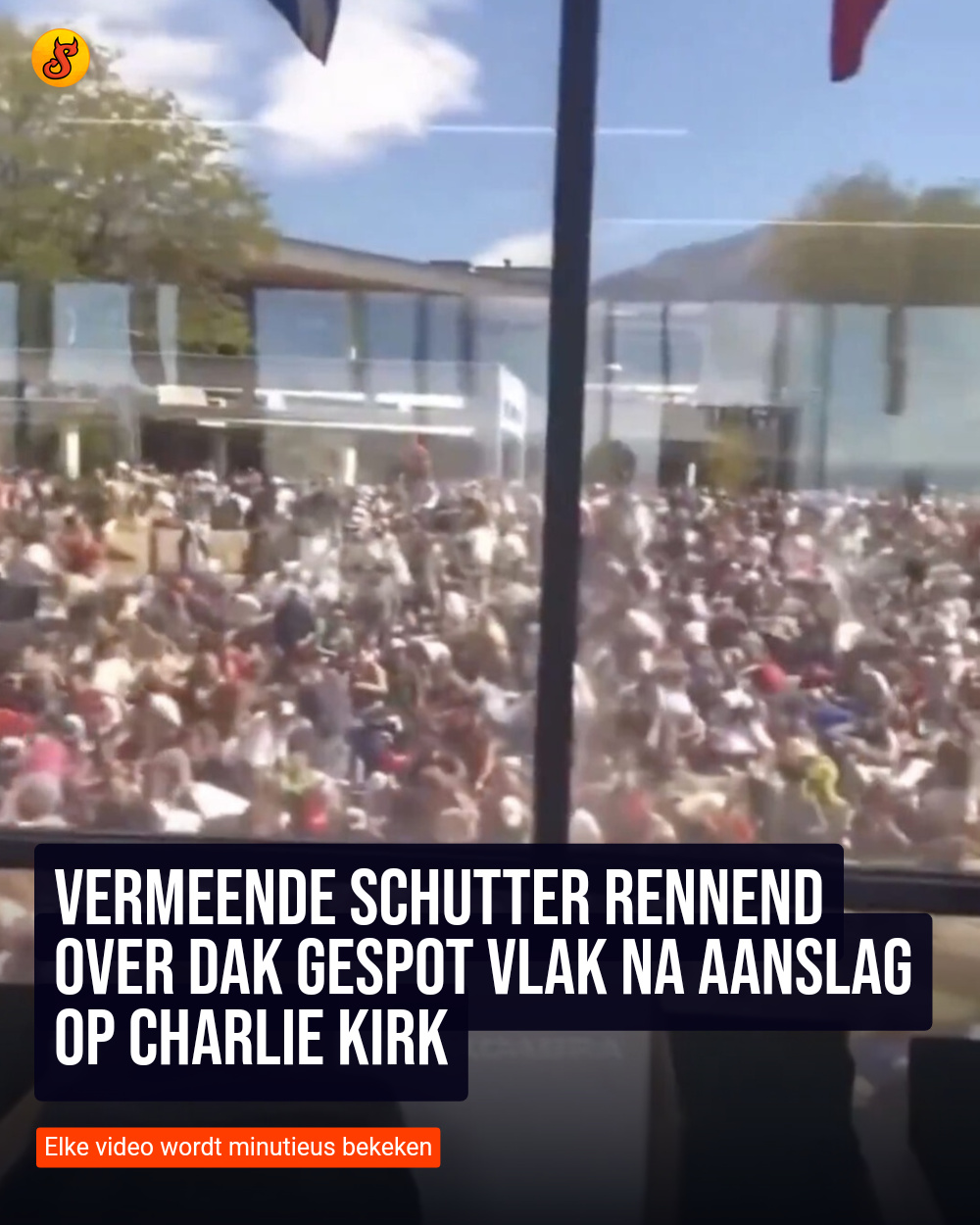 Vermeende schutter rennend over dak gespot vlak na aanslag op Charlie Kirk