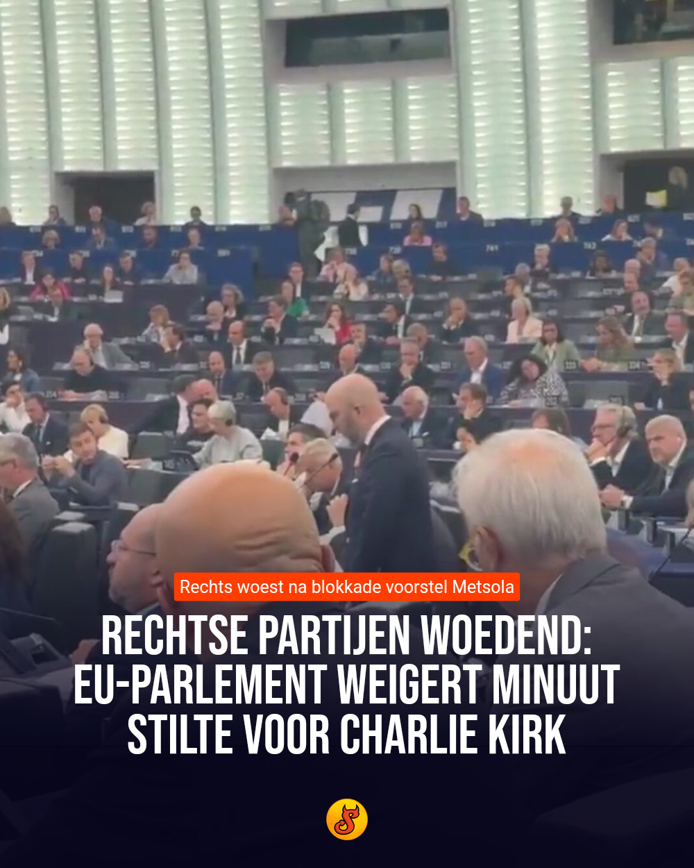 Rechtse partijen woedend: EU-parlement weigert minuut stilte voor Charlie Kirk