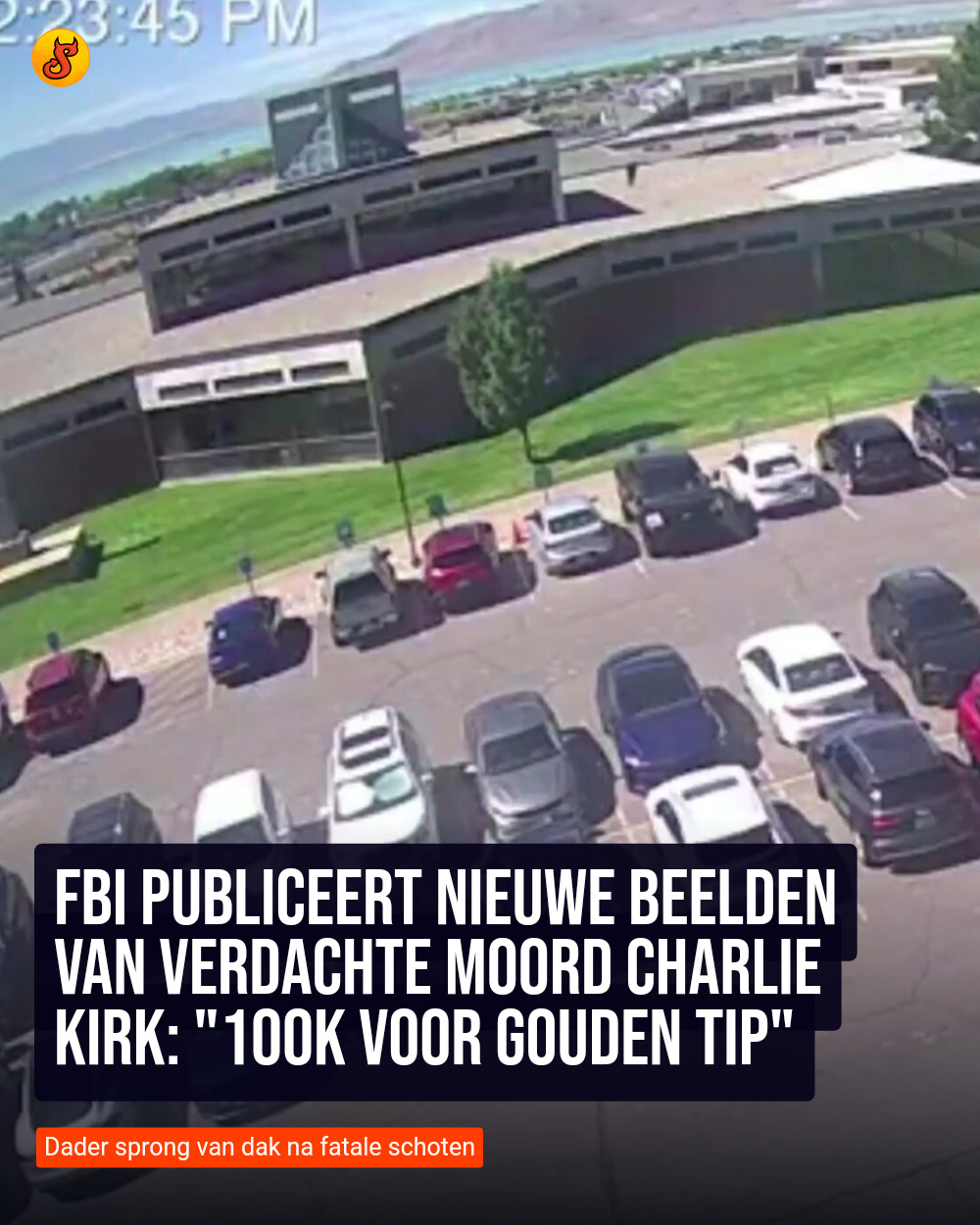 FBI publiceert nieuwe beelden van verdachte moord Charlie Kirk: "100K voor gouden tip"