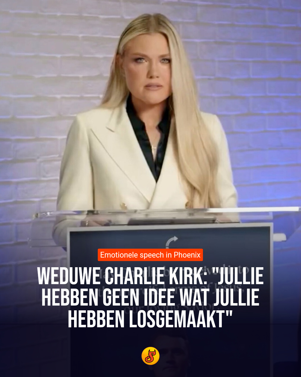 Weduwe Charlie Kirk: "Jullie hebben geen idee wat jullie hebben losgemaakt"