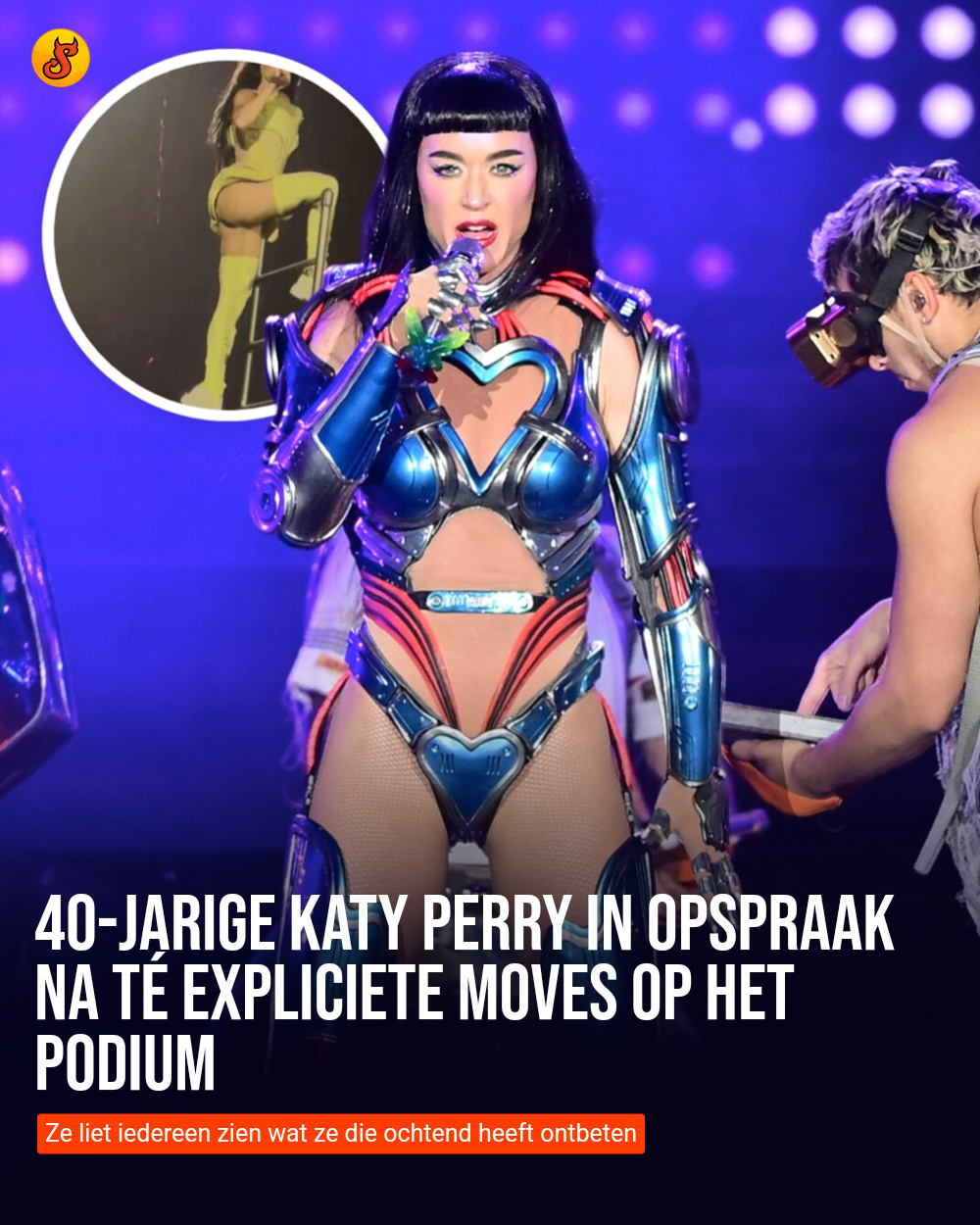 40-jarige Katy Perry in opspraak na té expliciete moves op het podium