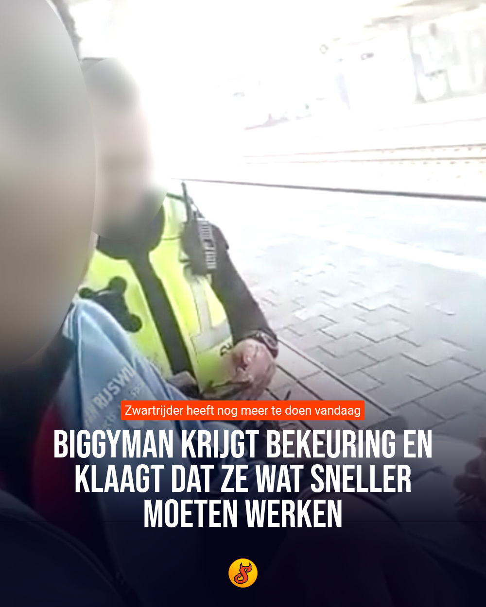 Biggyman krijgt bekeuring en klaagt dat ze wat sneller moeten werken