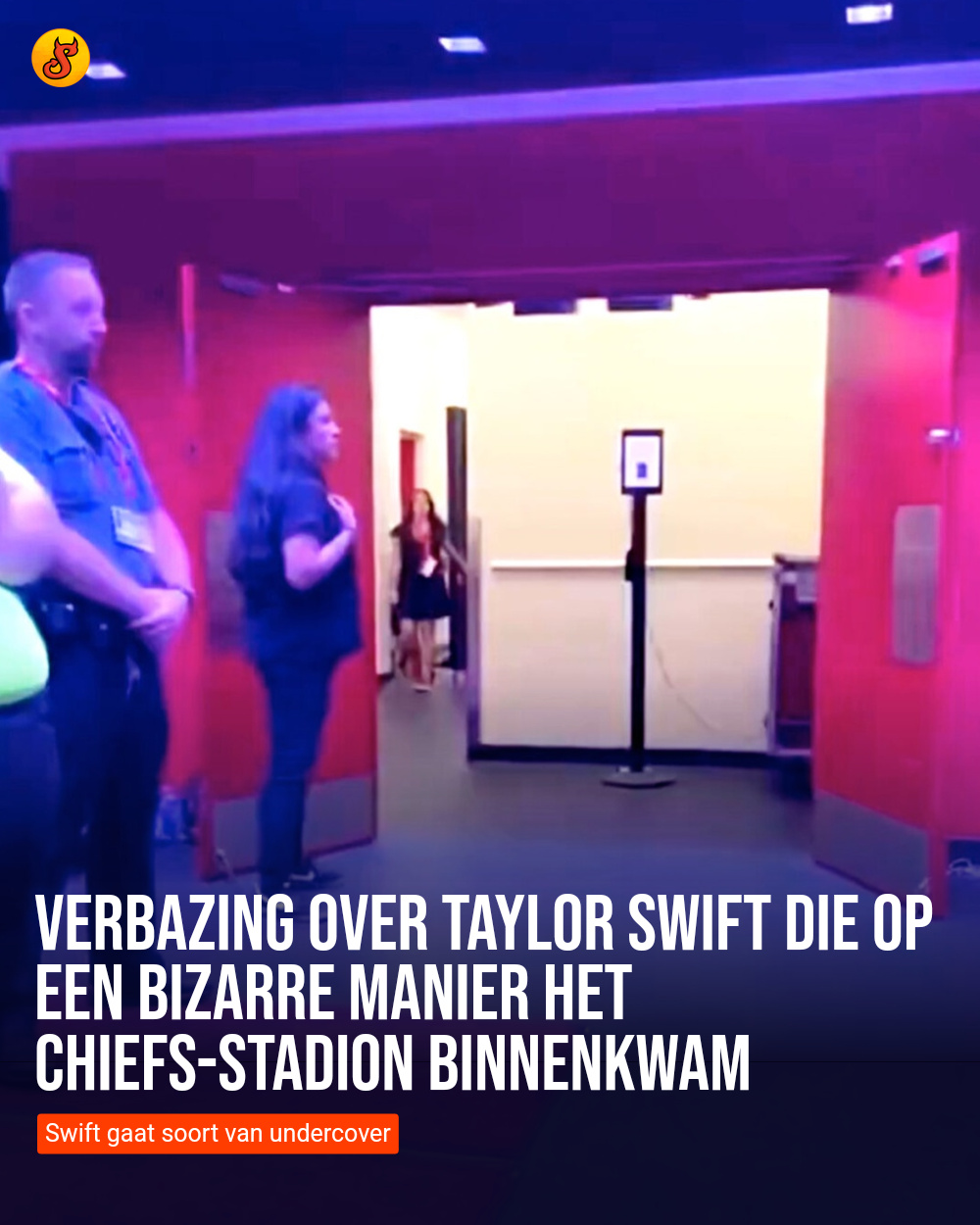 Verbazing over Taylor Swift die op een bizarre manier het Chiefs-stadion binnenkwam