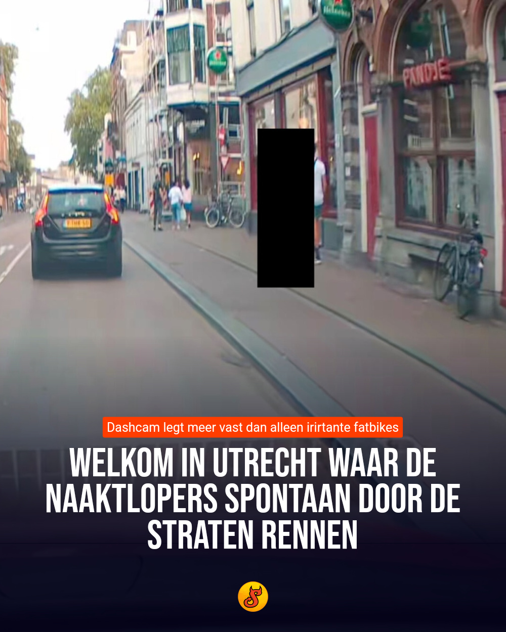 Welkom in Utrecht waar de naaktlopers spontaan door de straten rennen