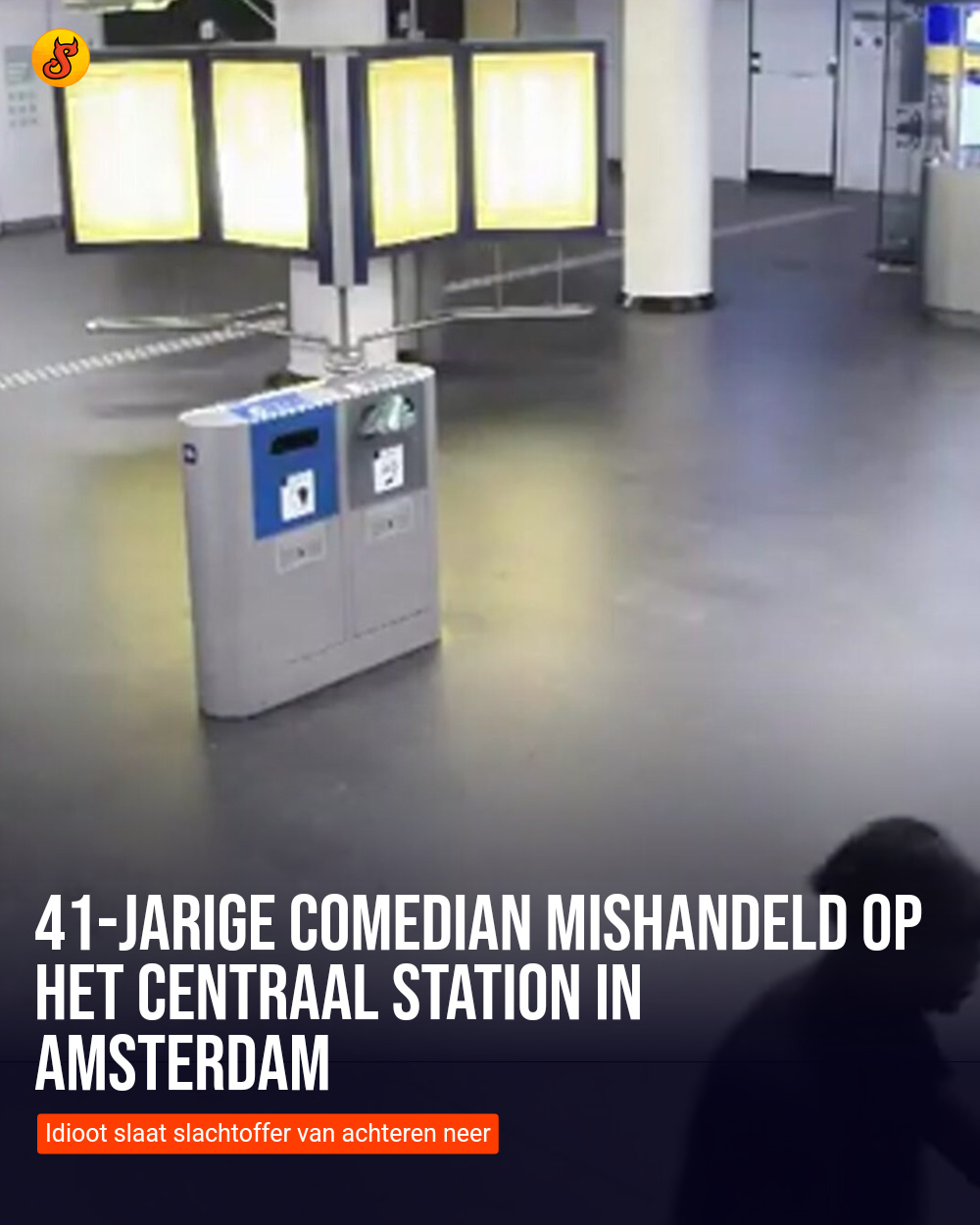 41-jarige comedian mishandeld op het Centraal Station in Amsterdam
