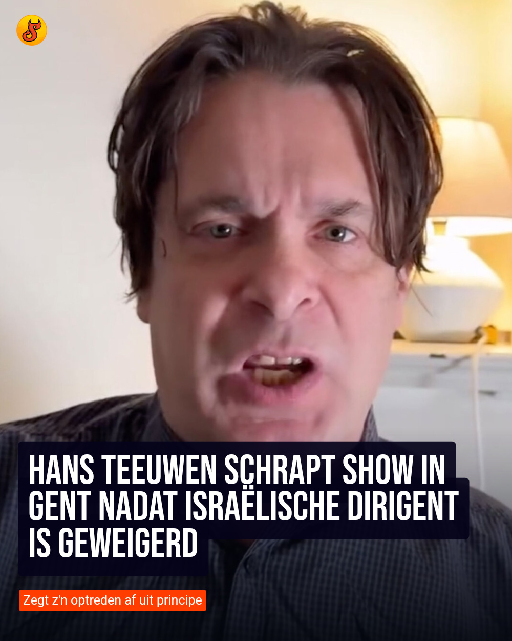 Hans Teeuwen schrapt show in Gent nadat Israëlische dirigent is geweigerd