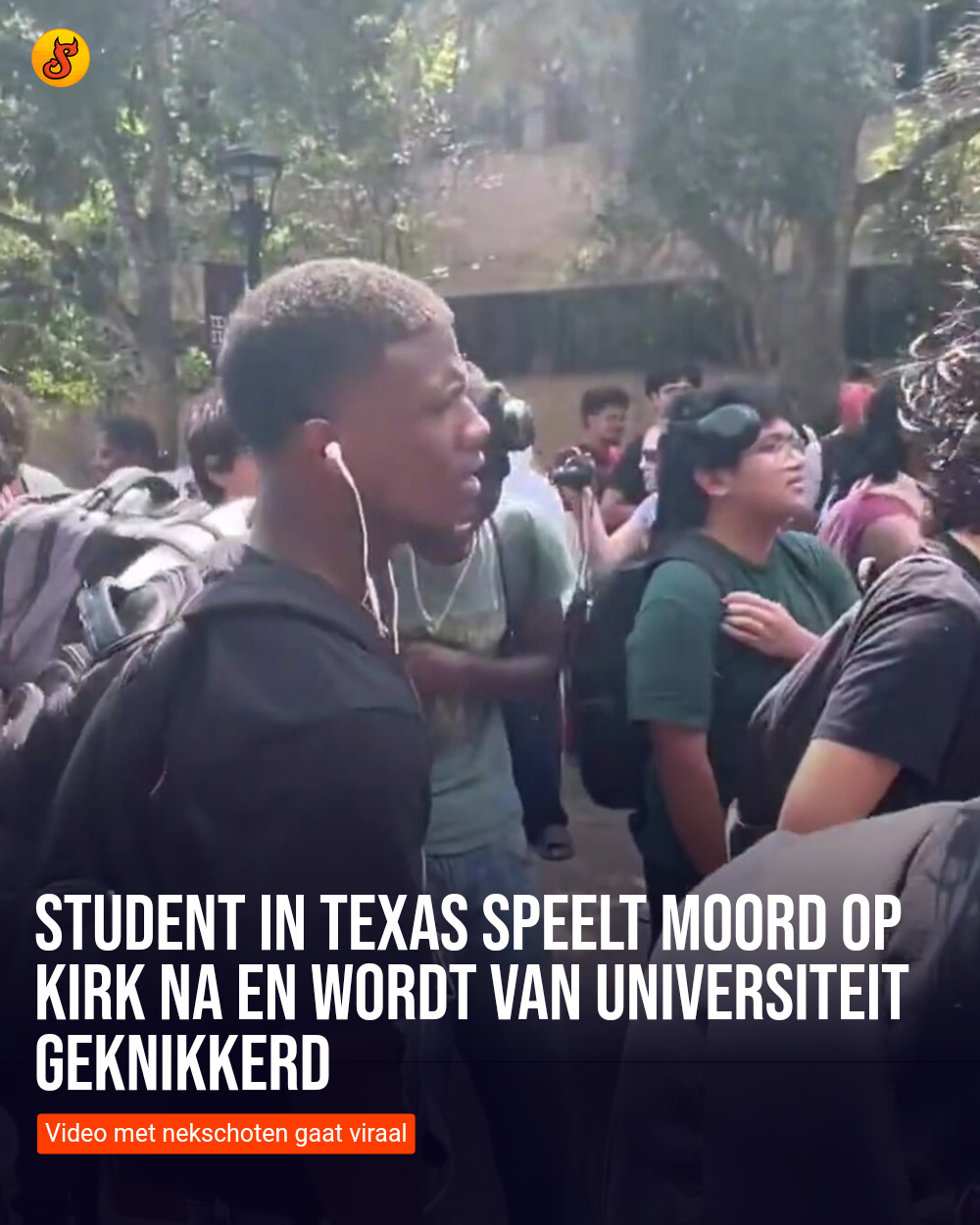 Student in Texas speelt moord op Kirk na en wordt van universiteit geknikkerd